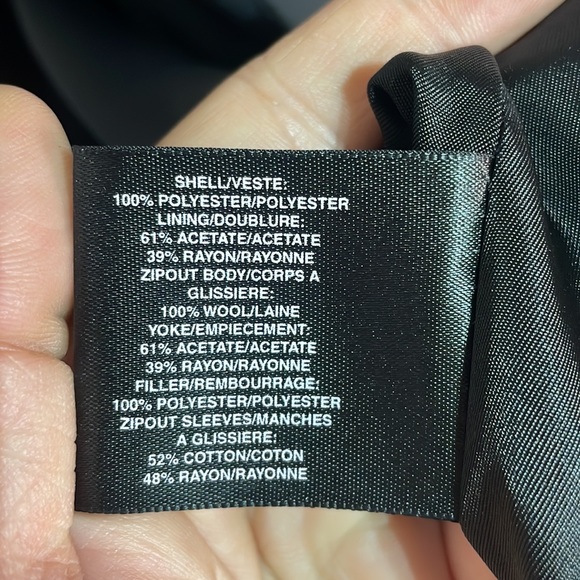 Gallery 16 black 💯polyester long rain trench coat removable warm lining euc - Picture 6 of 13